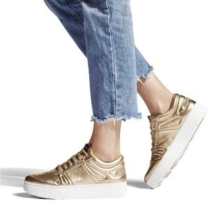 Jimmy Choo Metallic Gold Sneakers